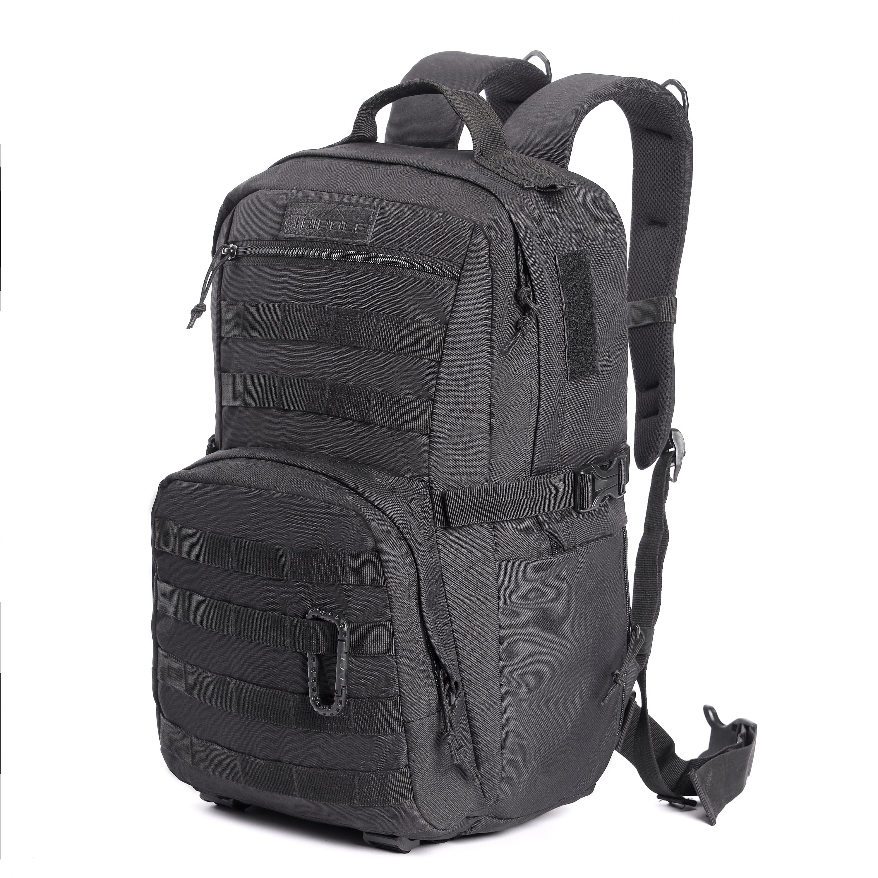 Tripole Captain Black Front 25L Daypack Backpack Travelling Hiking