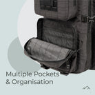 all-groups Tripole Force Plus Tactical Army Backpack Pockets Infographics 50 Litre Travelling Trekking Hiking MOLLE