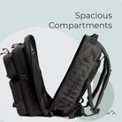 all-groups Tripole Force Plus Tactical Army Backpack Side Infographics 50 Litre Travelling Trekking Hiking MOLLE