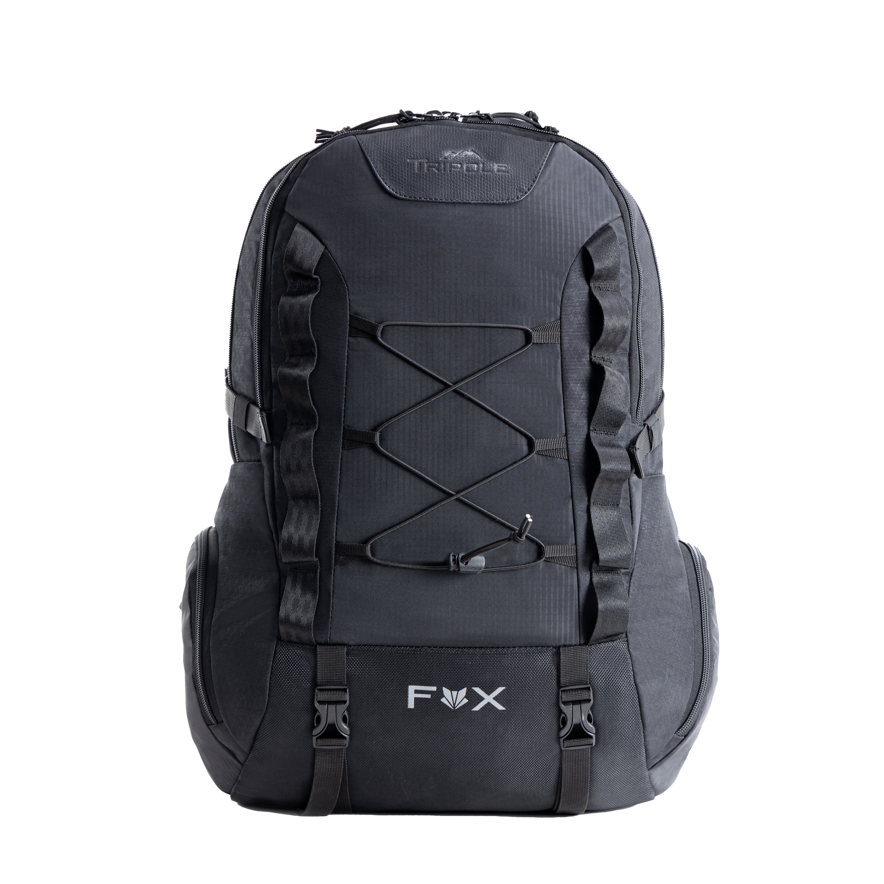 Tripole Fox Internal Frame Laptop Backpack Black Front Hiking Travelling 