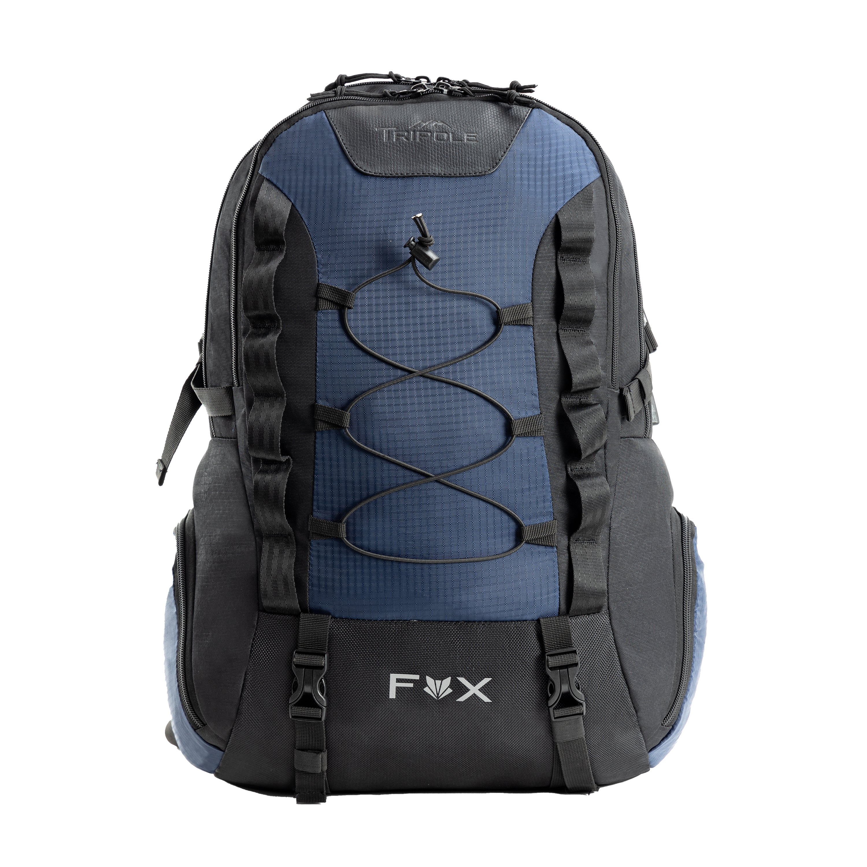 Tripole Fox Internal Frame Laptop Backpack Navy Blue Front Hiking Travelling 