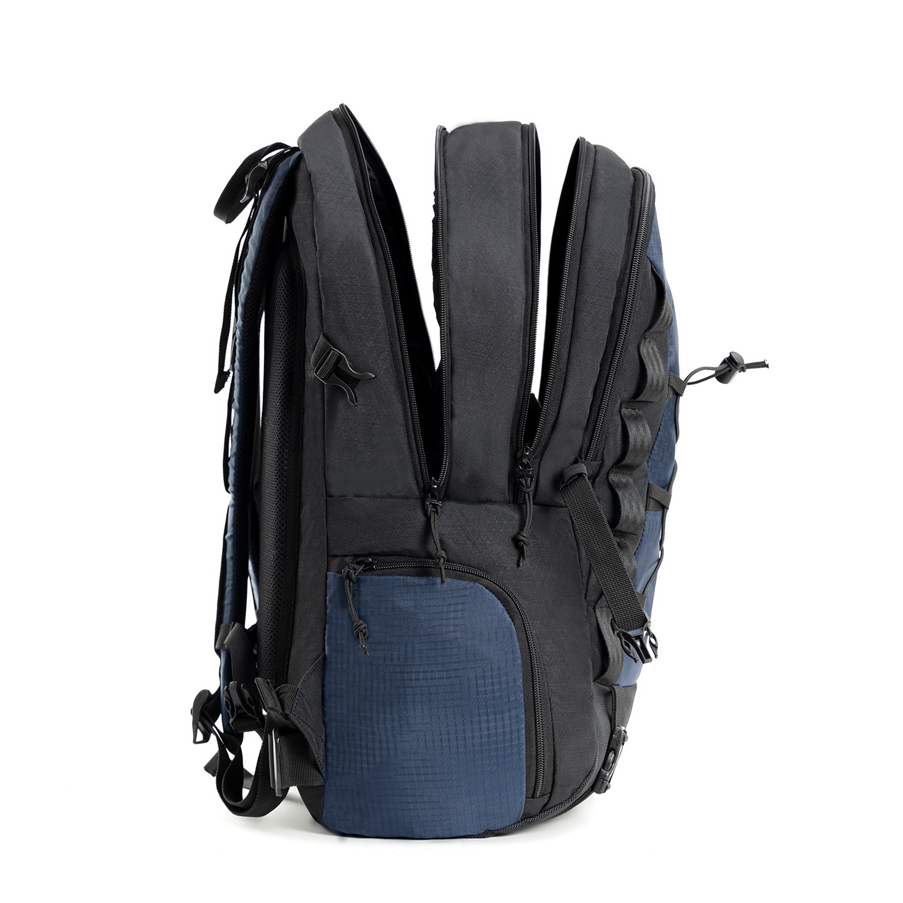 Tripole Fox Internal Frame Laptop Backpack Navy Blue Side Hiking Travelling 