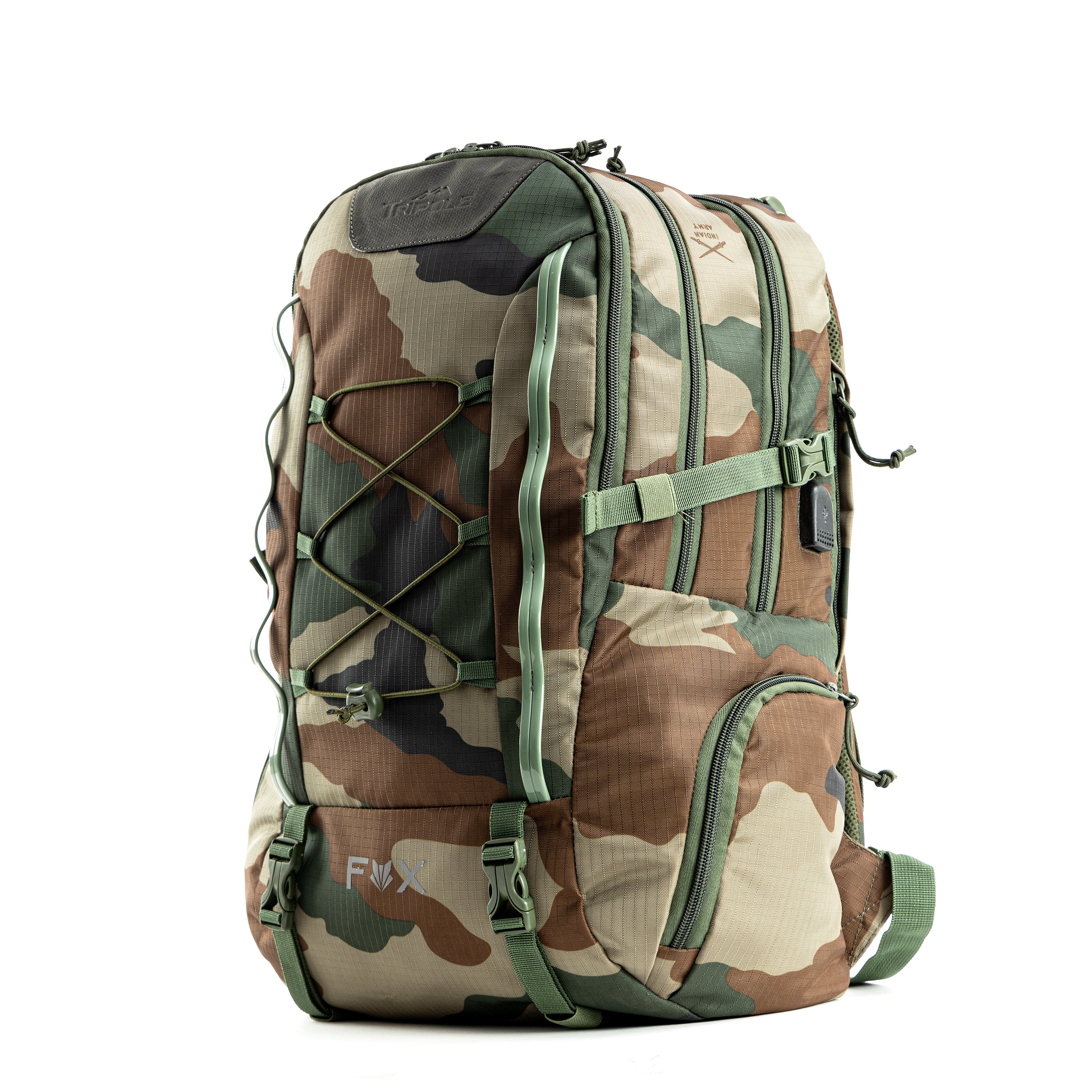 Tripole Fox Internal Frame Laptop Backpack Indian Army Side Hiking Travelling 