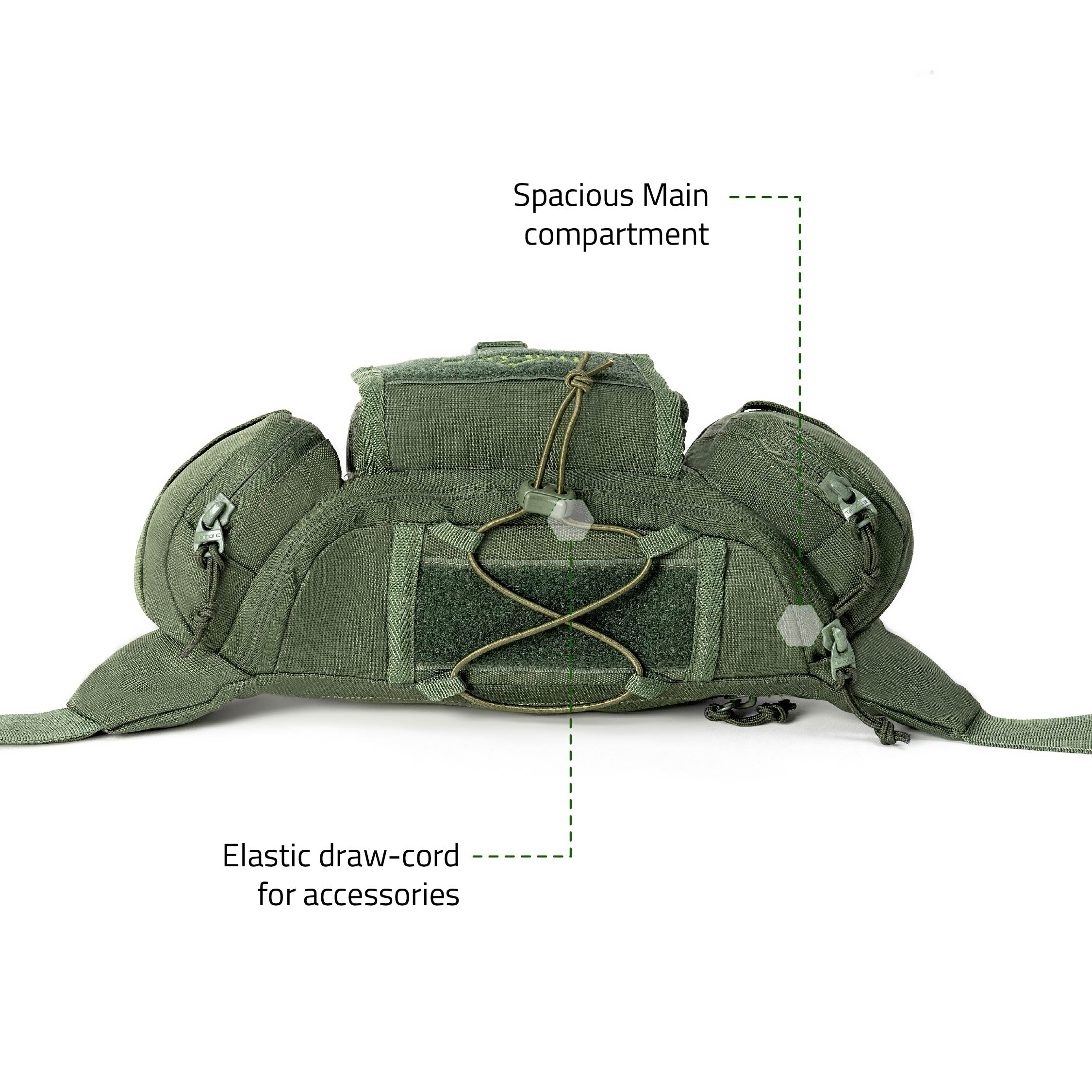 Tripole Tactical Waist Pack Army Green  Top Trekking Hiking Backpacking Travelling