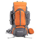 Tripole Walker 55L Grey Orange Front - Internal Frame Rucksack for Hiking Trekking Backpacking Travelling