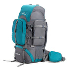 Tripole Walker 55L Grey Sea Green Side - Internal Frame Rucksack for Hiking Trekking Backpacking Travelling