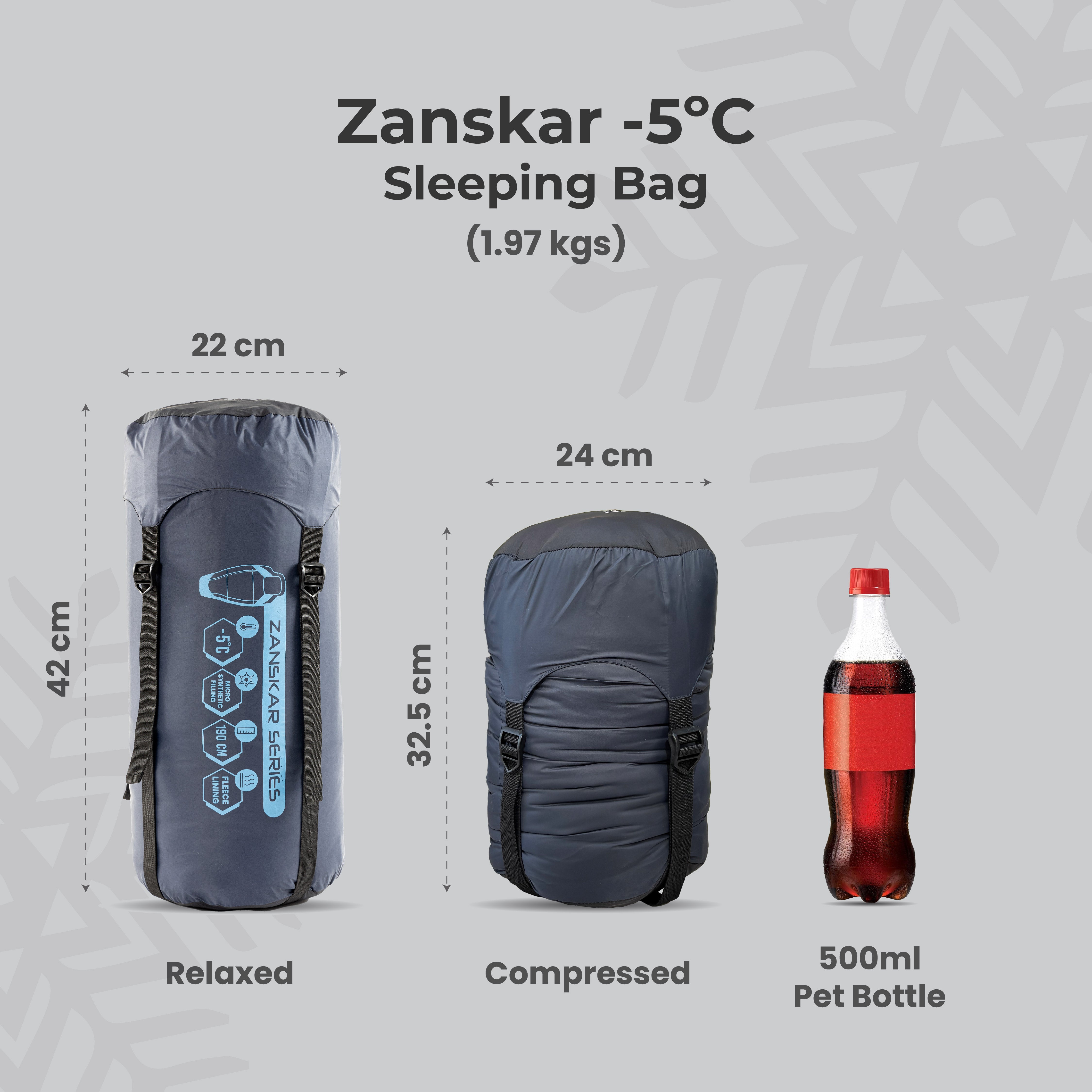 Tripole Zanskar Army Sleeping Bag with Fleece Lining for Cold