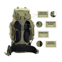 Colonel Series 95 Litre Rucksack + Detachable Day Pack & Rain Cover | Olive Green