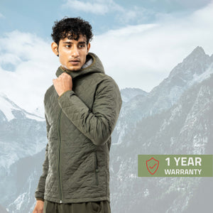 Tripole Quilted Winter Jacket for Daily Use, Hiking and Travelling | Army Green