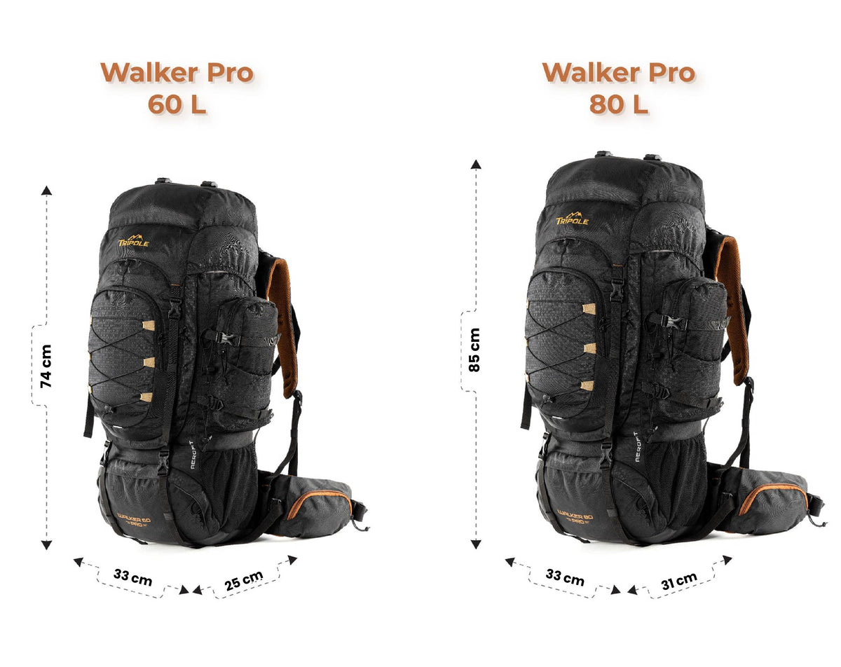 Metal Rucksack Tripole Walker Pro Metal Frame Rucksack with Rain Cover for Trekking ...