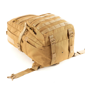 Tripole Captain 25 Litres Tactical Backpack with MOLLE Webbing and Carabiner - Khaki
