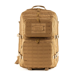 Tripole Force Plus Tactical Army 50 Litre Bag & Backpack with Laser-cut MOLLE - Khaki