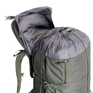 Tripole Terra Backpacking and Trekking Rucksack with Front Opening, Rain Cover and Metal Frame | Green | 50 Litres