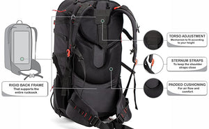 Tripole Voyager Rucksack and Backpack for Travelling with Detachable Bag | 70 Litres | Navy Blue