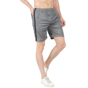 Tripole Men's Stretchable Shorts for Gym and Running | Grey Melange