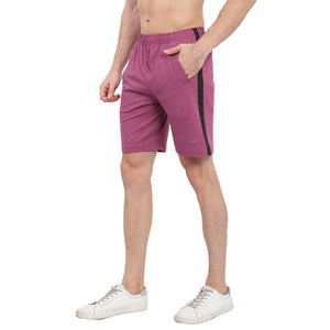Tripole Men's Cotton Stretchable Shorts for Gym and Running | Purple