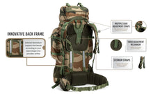 Colonel Pro Metal Frame Rucksack | Front Opening | Detachable Bag | Rain Cover | 105 Litres, Indian Army
