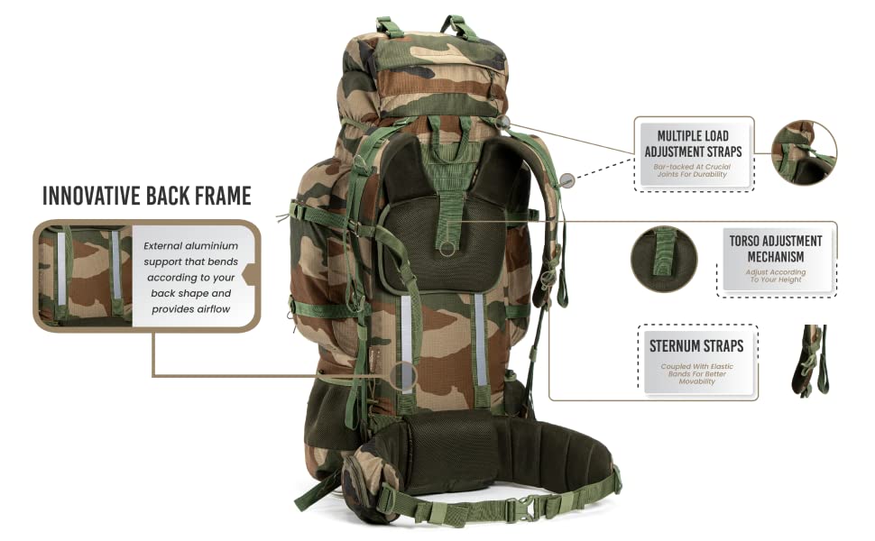 Metal Frame Ruck Tripole Colonel Pro Metal Frame Rucksack with Detachable Day Pack and ...