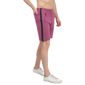Tripole Men's Cotton Stretchable Shorts for Gym and Running | Purple