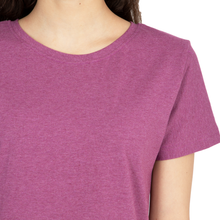Cotton Stretchable Women T-Shirt Solid Color | Magenta