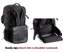 Tripole Voyager Rucksack and Backpack for Travelling with Detachable Bag | 70 Litres | Black