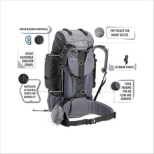 Walker 65 Litre - Trekking and Backpacking | Black & Grey