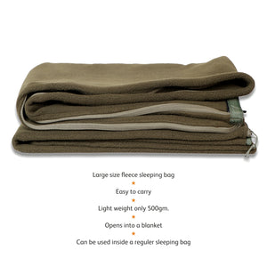 Tripole Fleece Sleeping Bag Cum Blanket