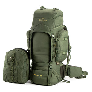 Colonel Pro 95 L Rucksack With Organizer Pack Army Green