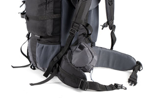 Walker 65 Litre Rucksack (Black & Grey) + Foldable Day Pack