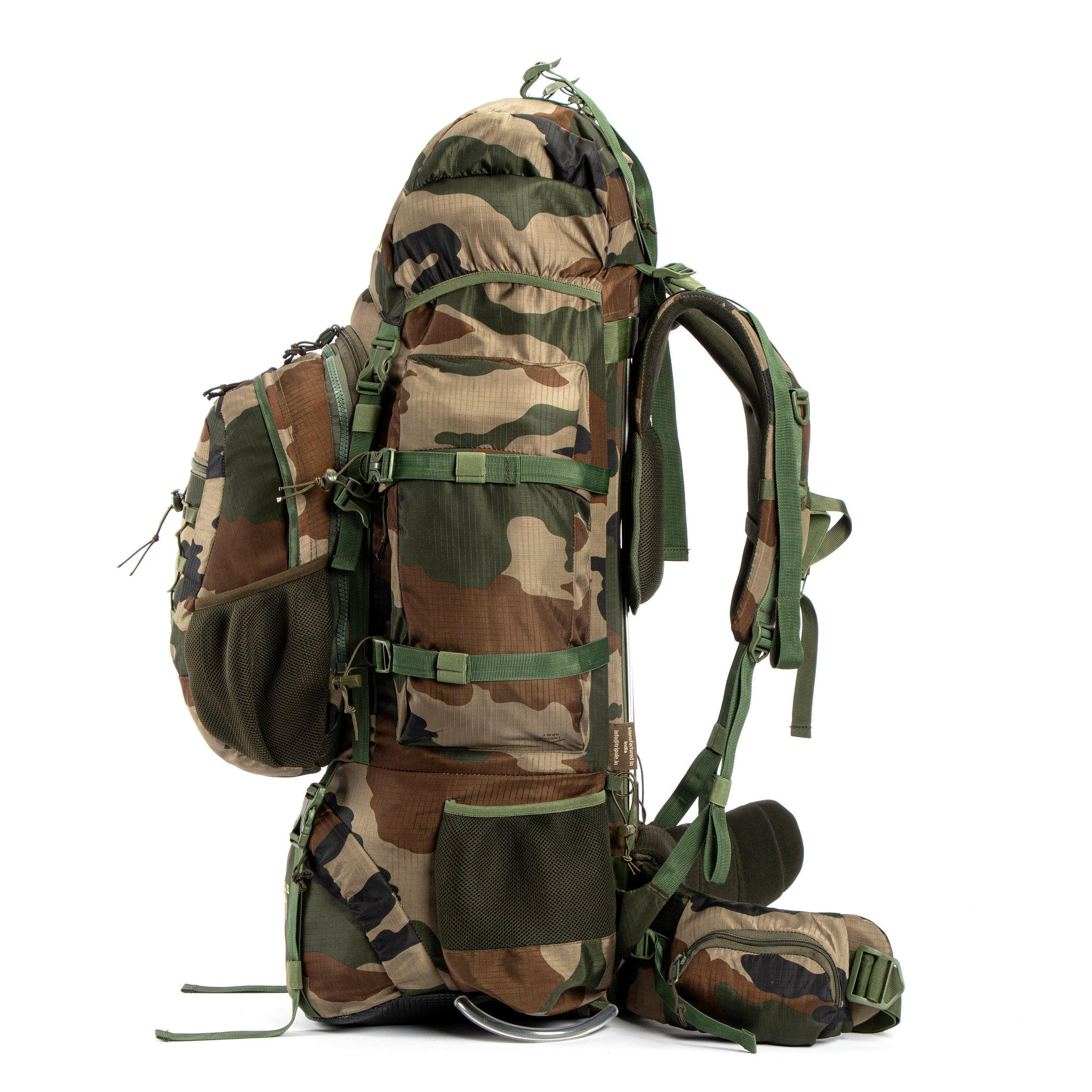 Single cartoon tactical army backpack Royalty Free Vector