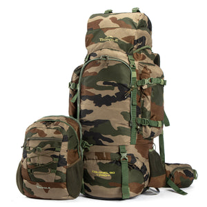 Colonel Pro Metal Frame Rucksack | Front Opening | Detachable Bag | Rain Cover | 90 Litres, Indian Army