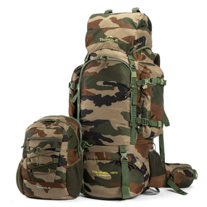 Colonel Pro Metal Frame Rucksack | Front Opening | Detachable Bag | Rain Cover | 105 Litres, Indian Army