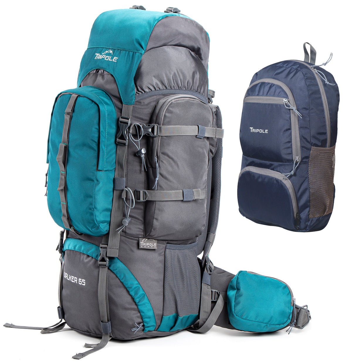 Best Day Rucksack Walker 65 Litre Rucksack + Foldable Day Pack | Trekking and Travel | L ...