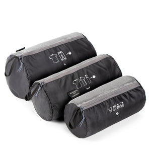Tripole Organizer Packs - Cylindrical Shaped for Rucksacks - Set of 3 | Black