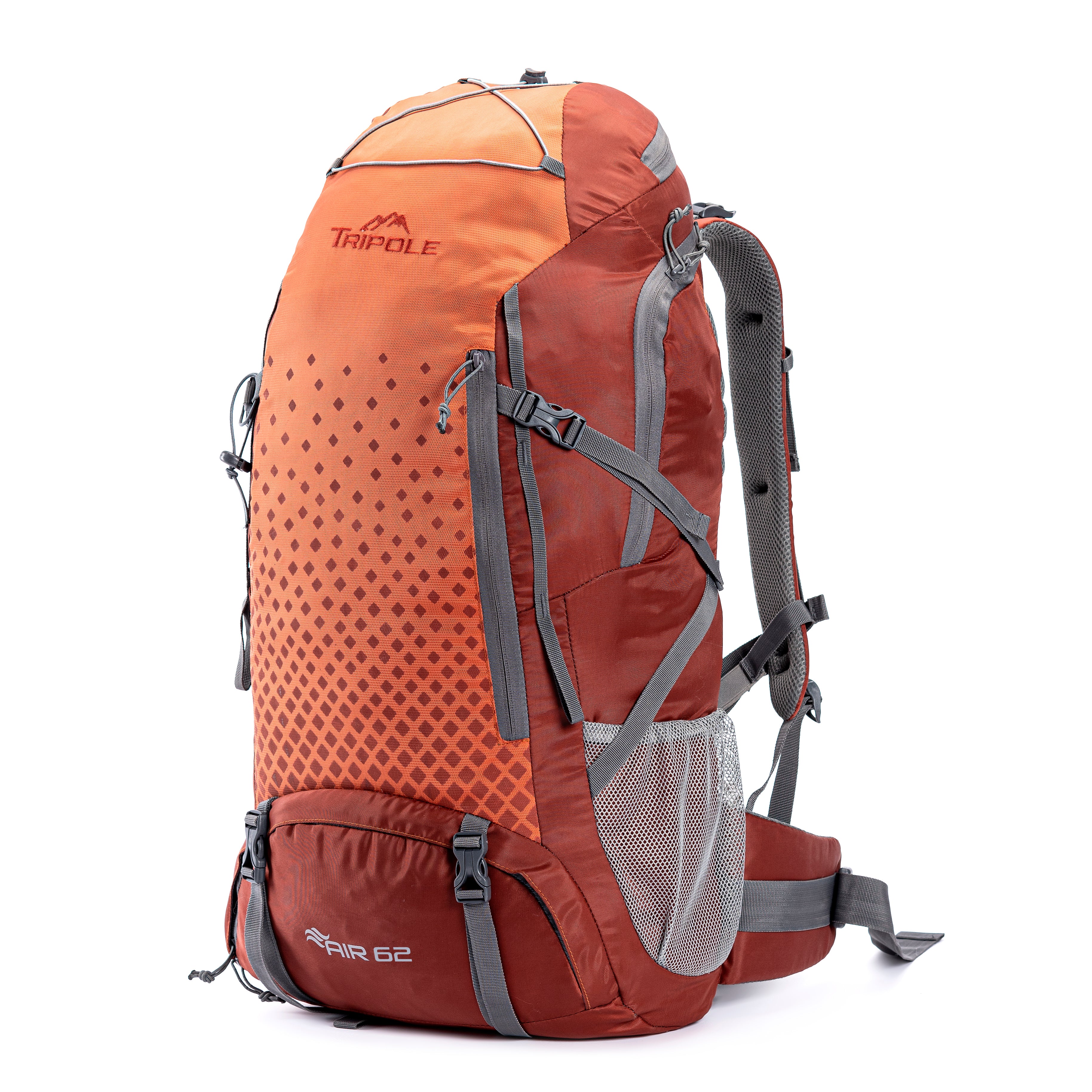 Tripole Air 62L Red Front Rucksack Trekking Backpacking Hiking Camping
