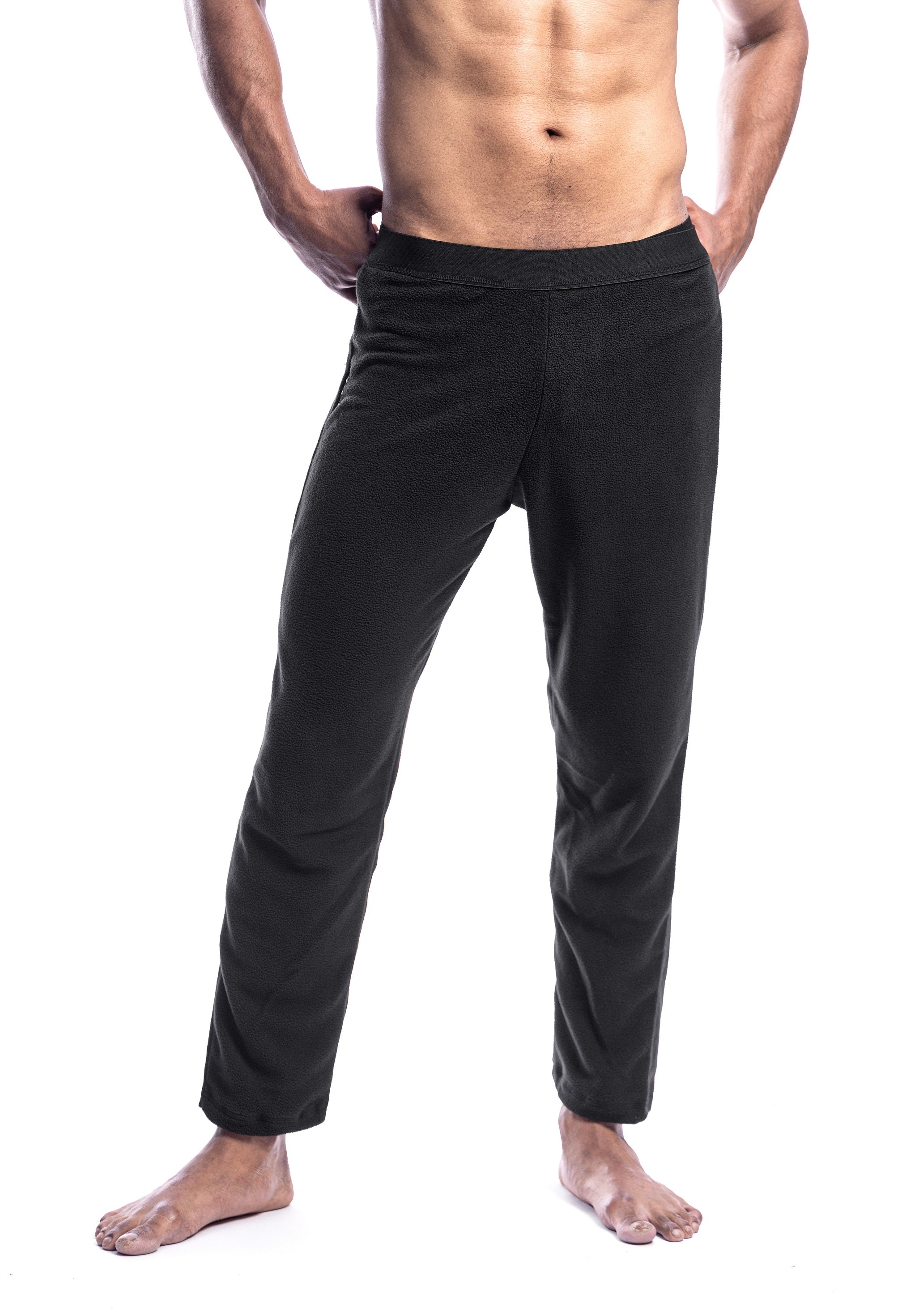 Tripole Fleece Warmer Bottom Wear Black Front for Cold Weather, Camping and Hiking 