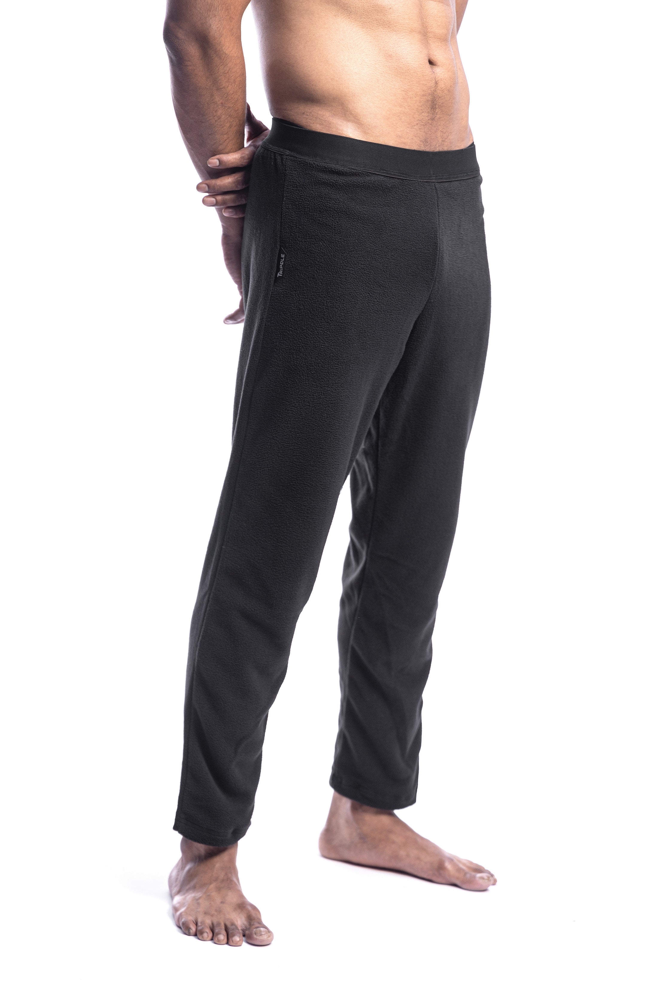 Tripole Fleece Warmer Bottom Wear Black Front for Cold Weather, Camping and Hiking 