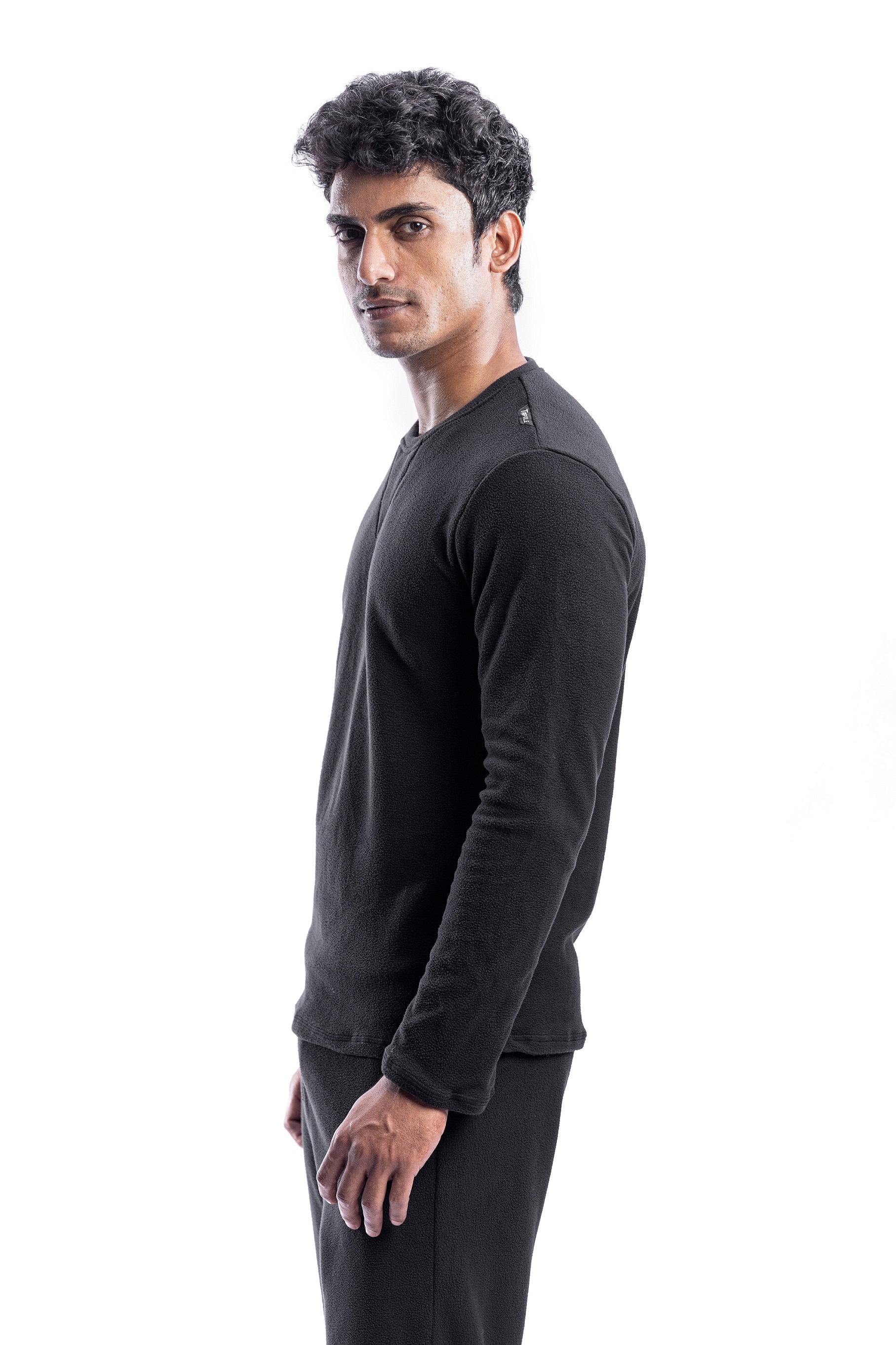 Tripole Fleece Warmer Upper Wear Black Side for Cold Weather, Camping and Hiking 