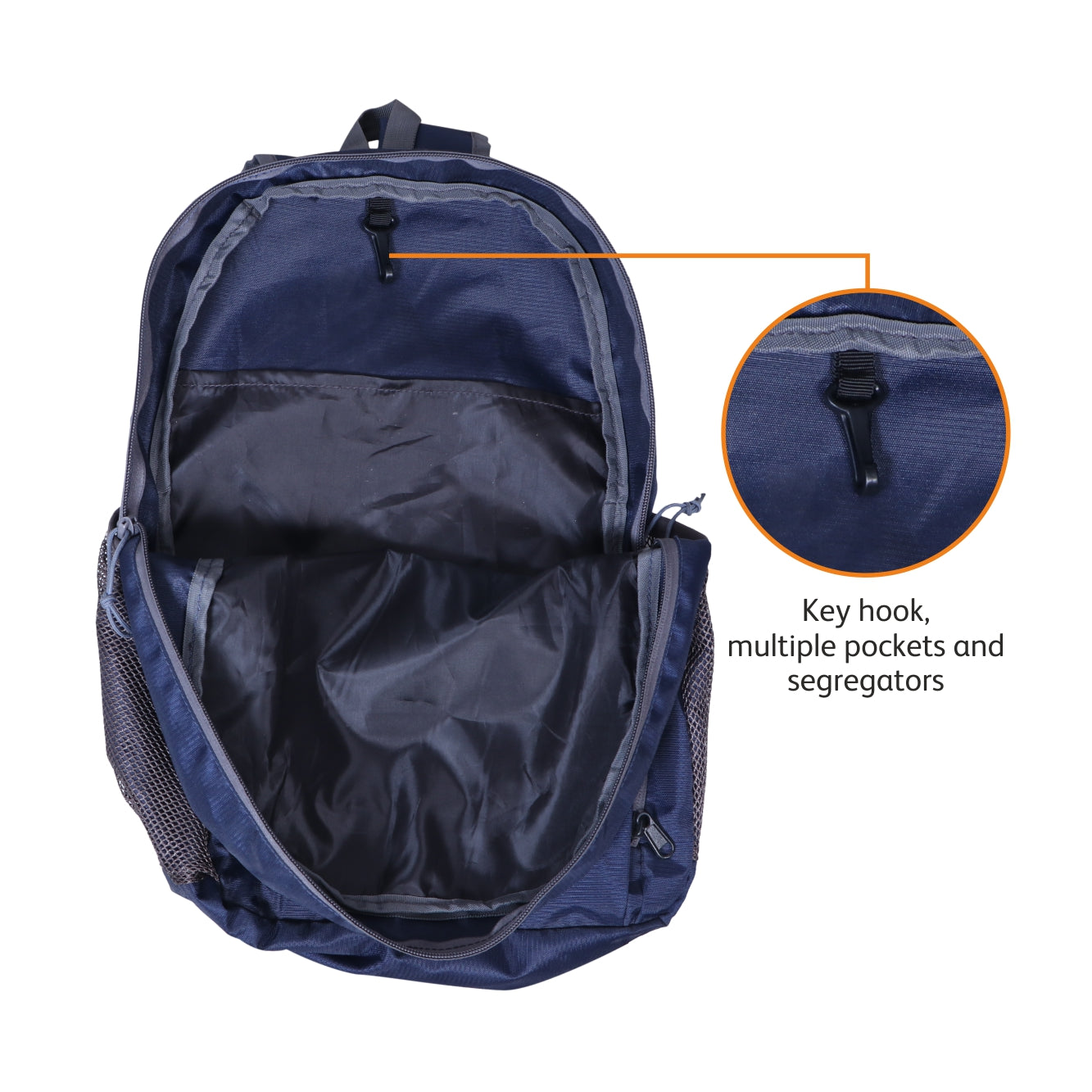 Tripole Foldable Blue Pockets - 20 Litre Day Bag Backpack Trekking Daily Use