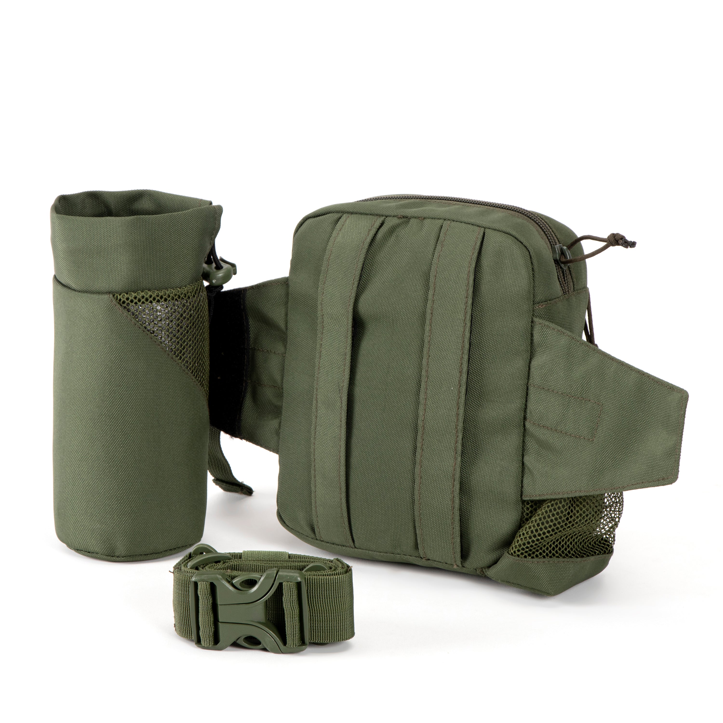 Tripole Waist Pack Detachable Bottle Holder Army Green Back Trekking Hiking Backpacking Travelling