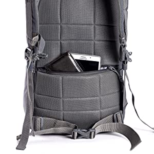 Tripole Captain 25 Litres Tactical Backpack with MOLLE Webbing and Carabiner - Black